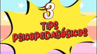 3 Tips Psicopedagógicos psicopedagogia aprendizaje education [upl. by Einal35]