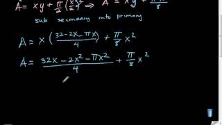 AP Calculus Optimization Problem Norman Window Max Area [upl. by Nnel]