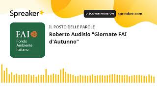 Roberto Audisio quotGiornate FAI dAutunnoquot [upl. by Hege366]