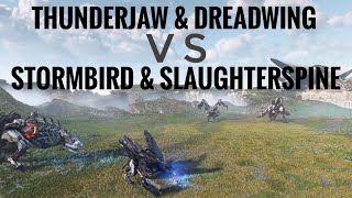 Thunderjaw amp Dreadwing vs Stormbird amp Slaughterspine Horizon Forbidden West [upl. by Assilanna]