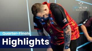 DECIDING LEG DRAMA  QuarterFinals Highlights  2024 World Cup of Darts [upl. by Eugatnom]