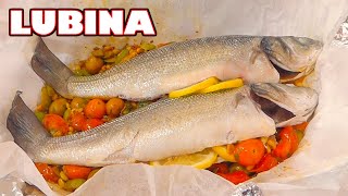 LUBINA 🦈 al HORNO con 🥔 papas y cebolla [upl. by Eugene]