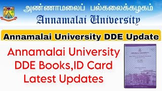 Annamalai University DDE Books And ID Card Updates 👍 [upl. by Terbecki463]