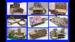 10 Amazing Cardboard Games Compilation [upl. by Diskin]