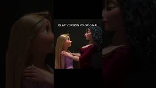 Olaf version VS original version of tangled Part 1memes funny tangled tangledrapunzel [upl. by Bellaude]