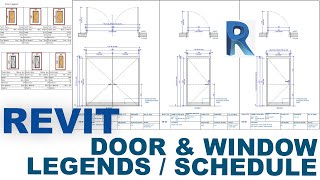 Door amp Window Legends  Schedule amp Quantities amp Layout  In Revit [upl. by Ariayek]