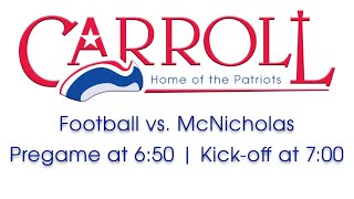 Football vs McNicholas September 11 2020 [upl. by Yajnas]