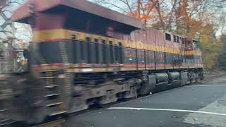 2 trains at Harrington Park including a KCS [upl. by Airednaxela775]