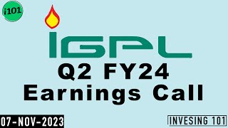 IG Petrochemicals Limited Q2 FY24 Earnings Call  IG Petrochemicals Concall  2024 Q2 Result [upl. by Yssirk]