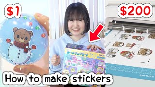 How I Make STICKERS and WASHI TAPES with cricut joy xtra [upl. by Nairb]