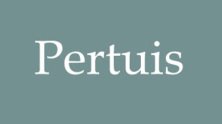 How to Pronounce Pertuis Correctly in French [upl. by Connelly829]