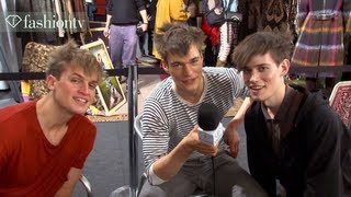 Male Models at Etro FallWinter 201314 BACKSTAGE  Milan Mens Fashion Week  FashionTV [upl. by Zanas]