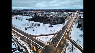 Canada Winter  Montreal Snow Day  4K Drone Shot Explore MTL  Explore the World [upl. by Peery]