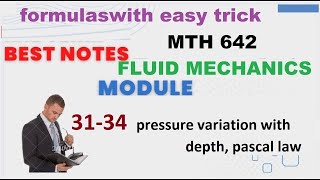 mth 642 topic 3134mth642 topic 31323334pressure variation with depth [upl. by Swerdna]