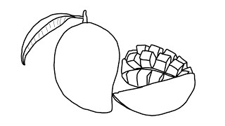 How To Draw Outline Of Mango Fruit In Microsoft PowerPoint [upl. by Neeluj874]