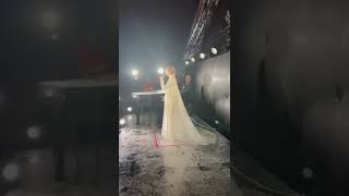 Celine Dion  Hymne A Lamour Olympics Paris 2024  Amazing rehearsal in the rain [upl. by Ilanos734]