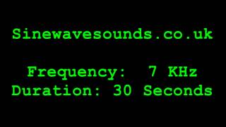 7KHz  7000 Hz Test tone  Sound  Tweeter Test [upl. by Dettmer]