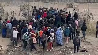 Unrest as migrants gather on the border at International Marker 36 Courtesy Canal 44 [upl. by Deacon]