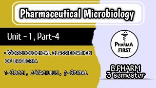 Morphological Classification Of Bacteria  Microbiology unit 1 b pharm 3rd semester [upl. by Prima]