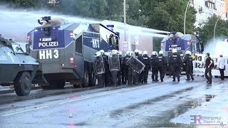 quotWELCOME TO HELLquotDEMO GEGEN G20 ESKALIERT  Massiver Wasserwerfereinsatz durch die Polizei [upl. by Acie113]