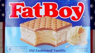 Fat Boy Old Fashioned Vanilla Ice Cream Sandwiches Review [upl. by Nynahs]