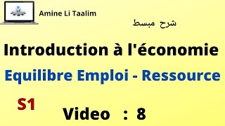 Introduction à léconomie S1  L’équilibre Emploi  Ressource  Exercice corrigé [upl. by Alexandros]