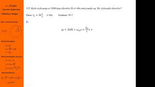 235Fizykamax ruch po okręgu  Ile obrotów wykonało koło [upl. by Donough]