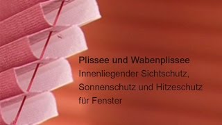 Plissee  Sonnenschutz für Fenster [upl. by Lisk]