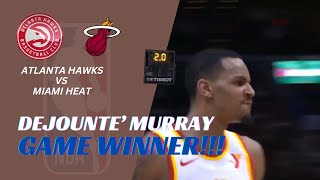 Dejounte Murray Makes BacktoBack Game Winners For The Hawks [upl. by Risa705]