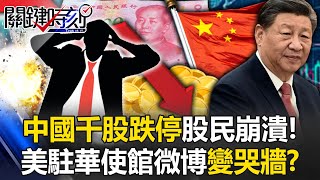 兩個月蒸發31兆！中國「千股跌停」股民崩潰喊亡國 美駐華使館微博變「哭牆」！？【關鍵時刻】202402051 陳瑩 黃世聰 呂國禎 林廷輝 林裕豐 張禹宣 [upl. by Rubin720]