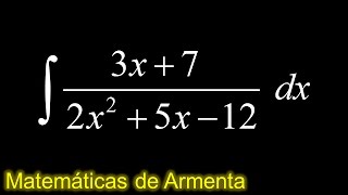 integracion por fracciones parciales ejemplo 5 [upl. by Mayfield]