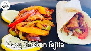 Chicken fajita recipe best Mexican fajita recipefajita wrap recipe by home cooking with maa [upl. by Ayotol322]