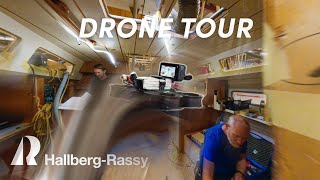 A Unique HallbergRassy Drone Boat Yard Tour  The Most Exciting Drone Factory Tour Ever [upl. by Sirraj]