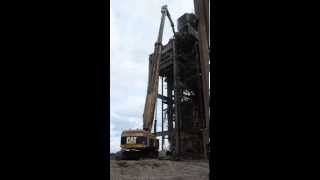 Caterpillar 5110B HRD 88 High Reach Demoliton with 90 meter telescopic boom [upl. by Musette283]