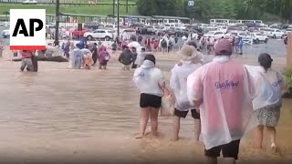 Dollywood experiences flash flooding due to storms in Tennessee [upl. by Liryc]