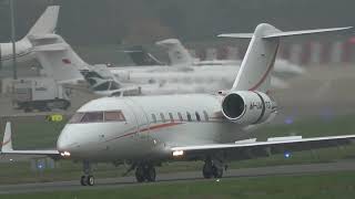 CHALLENGER 650 MUATG LANDING AT FARNBOROUGHEGLF  FLIGHT FROM LAGOS 9112024 [upl. by Lleihsad]