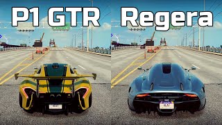 NFS Heat McLaren P1 GTR vs Koenigsegg Regera  Drag Race [upl. by Anitrak]