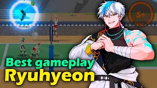 Ryuhyeon new S rank Best gameplay The Spike Volleyball 3x3 [upl. by Cirdec]