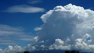 Time lapse of vigorously convecting cumulonimbus thunderstorm over the Sandia Mountains 4k [upl. by Selda]