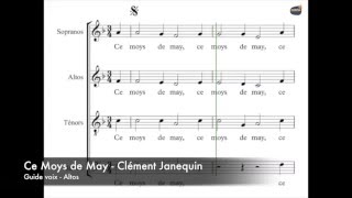 Janequin Clément  Ce moys de may  Guide Voix  Altos [upl. by Emelita]