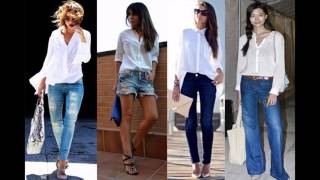 Tendencias de Moda Como combinar una blusa blanca [upl. by Kylen]