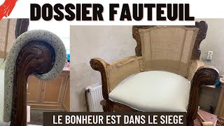 Comment rénover un dossier de fauteuil louis xv rococo [upl. by Yra390]