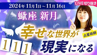 【2024年11月1日♏️蠍座新月🌑から2週間の運勢】幸せな世界が現実になる【占い】【開運】 [upl. by Adali]