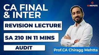 SA 210 Revise in 11 Mins  Audit  CA Inter  MayNov 24  ProfCA Chiragg Mehtta [upl. by Winni]