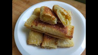 Banana Bread Toast without egg and Milk [upl. by Guildroy]