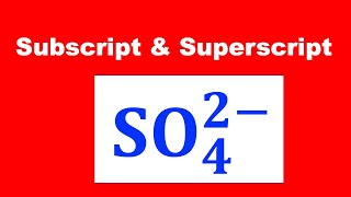 How To Type Subscript And Superscript At The Same Time In Word [upl. by Stronski963]