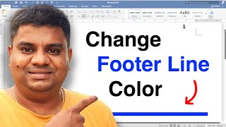 How to Change Footer Line Color in Word [upl. by Garbers]