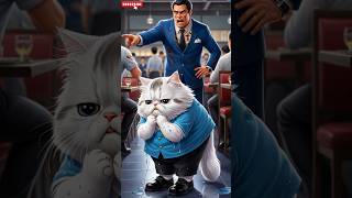 Waiter Cats Worst Day😿cat aicat cute cutecat catlover winter viralshorts shorts cartoon [upl. by Atnim507]