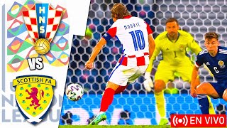 Croacia vs Escocia en vivo  Liga De Las Naciones De La UEFA [upl. by Ramunni301]