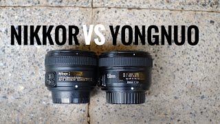 Lensa Fix Nikon 50mm f18 indonesia Nikkor 50mm f18 AFSG vs Yongnuo 50mm f18 [upl. by Wilinski]